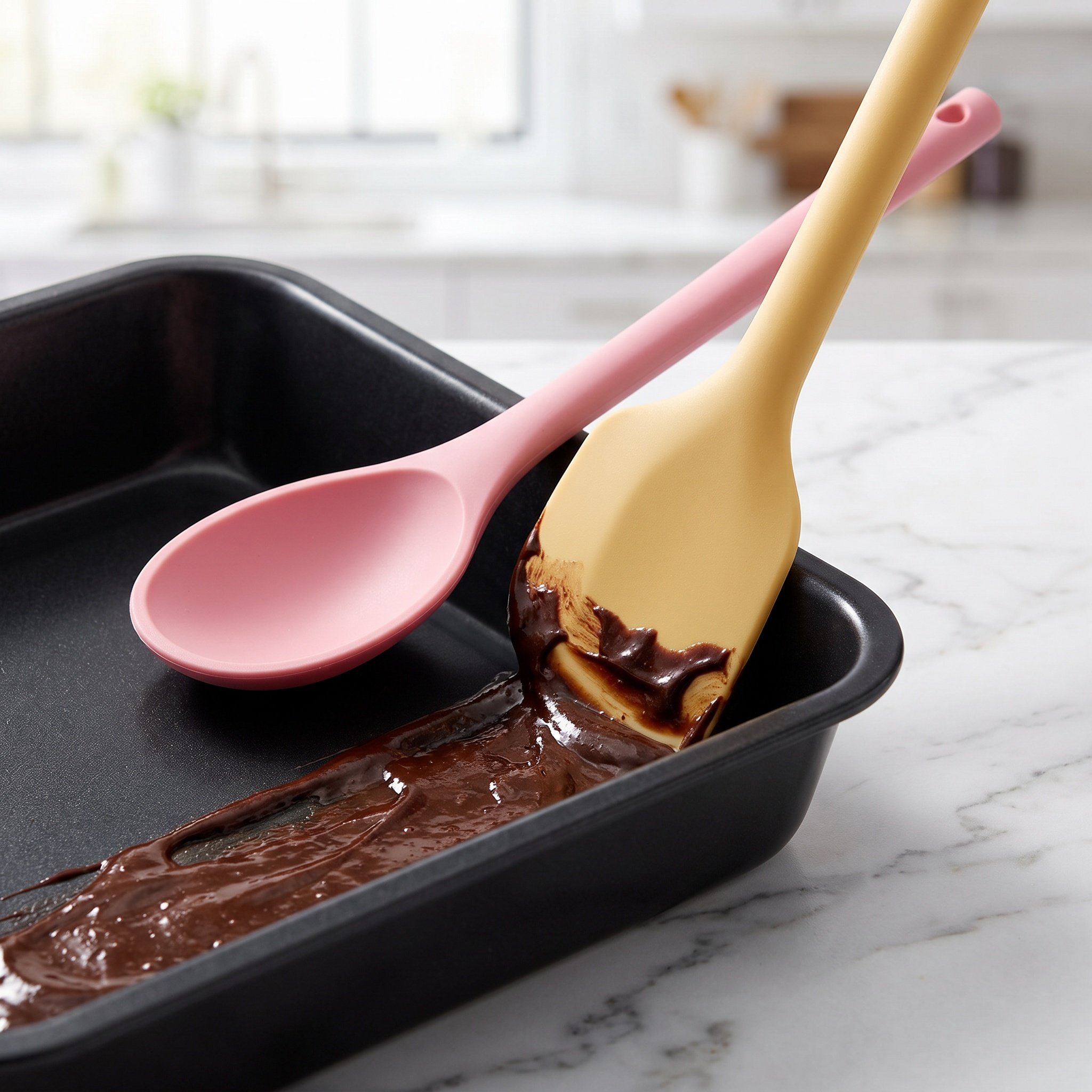 Baking Kitchen Set - مجموعة ملاعق وسكاكين سيليكون للطبخ، مقاومة
