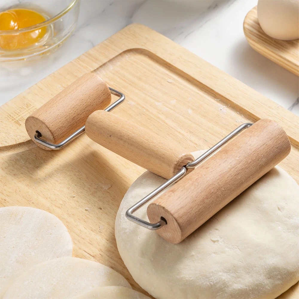 1 قطعة شوبك خشبي يده المعجنات  - مراجعة Kitchen Roller Baking وسعره