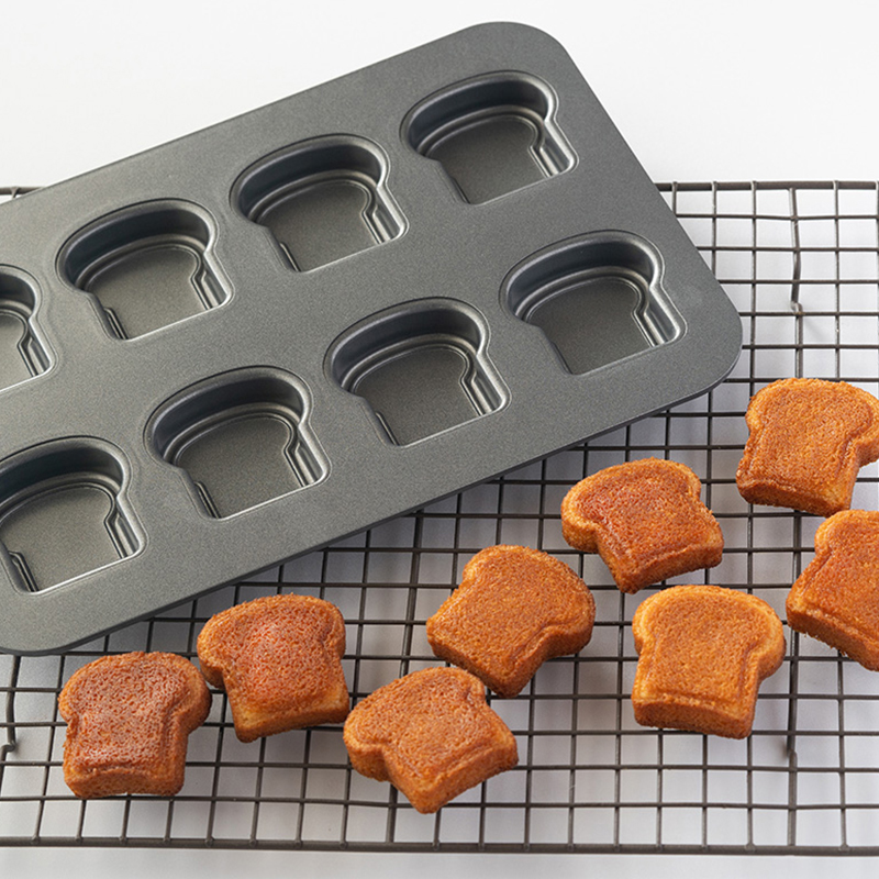 8 تجويف خبز التوست نمط الكربون - مراجعة Baking Kitchen Set وسعره