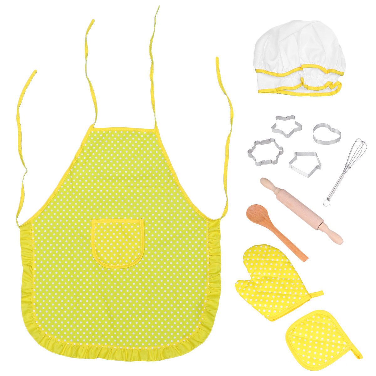مجموعة من 11 قطعة من مآزر المط - مراجعة Kitchen Kids Baking Set وسعره