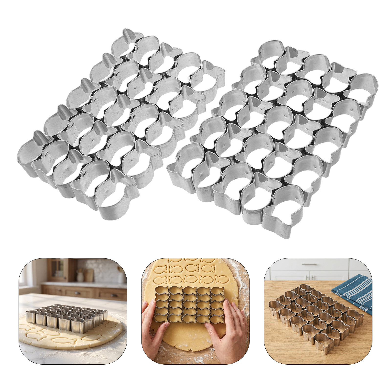 قطعتان من قوالب تقطيع البسكويت - مراجعة Baking Kitchen Set وسعره